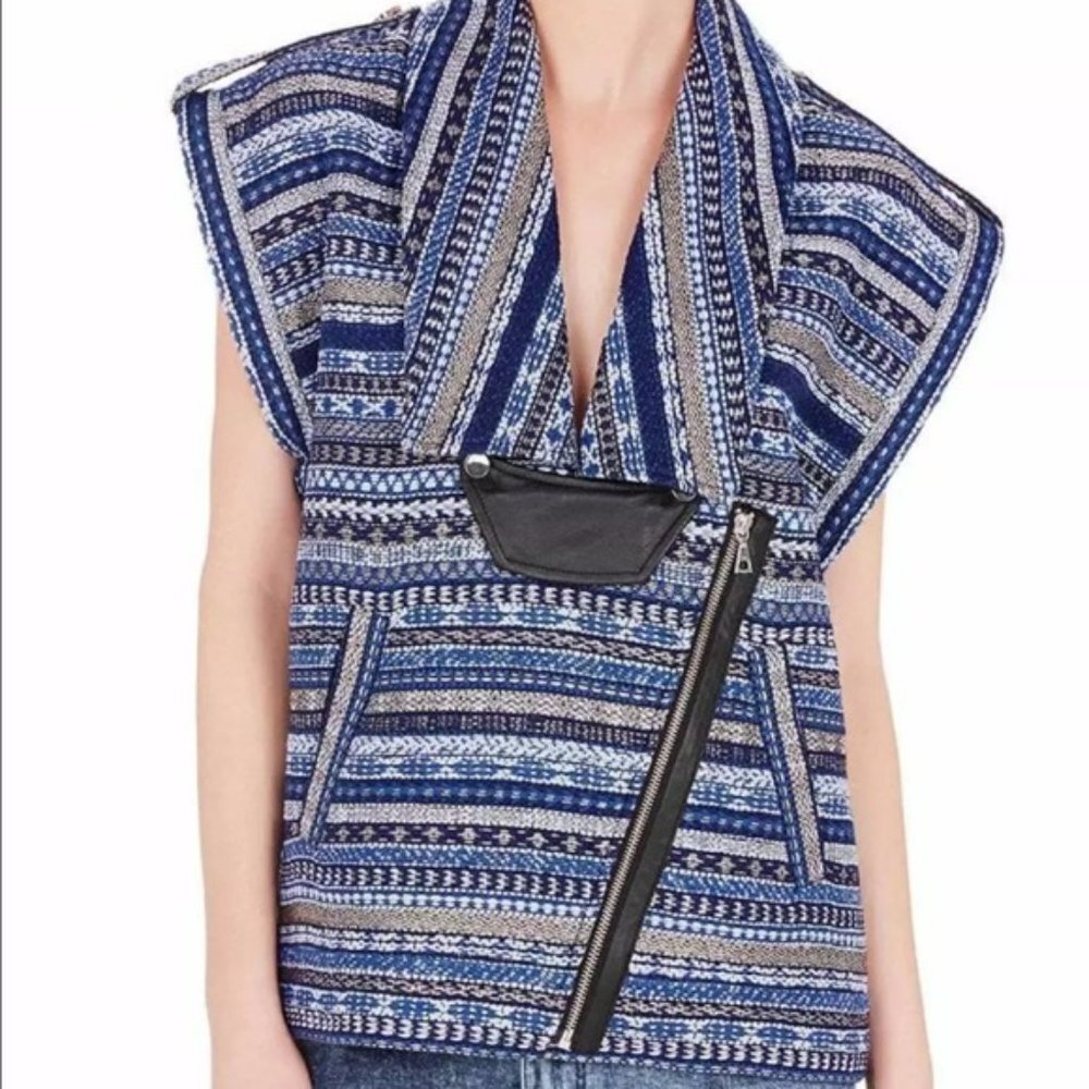 New Sass & Bide HaraJuku Road Trip Sleeveless Jacket Vest Size 4